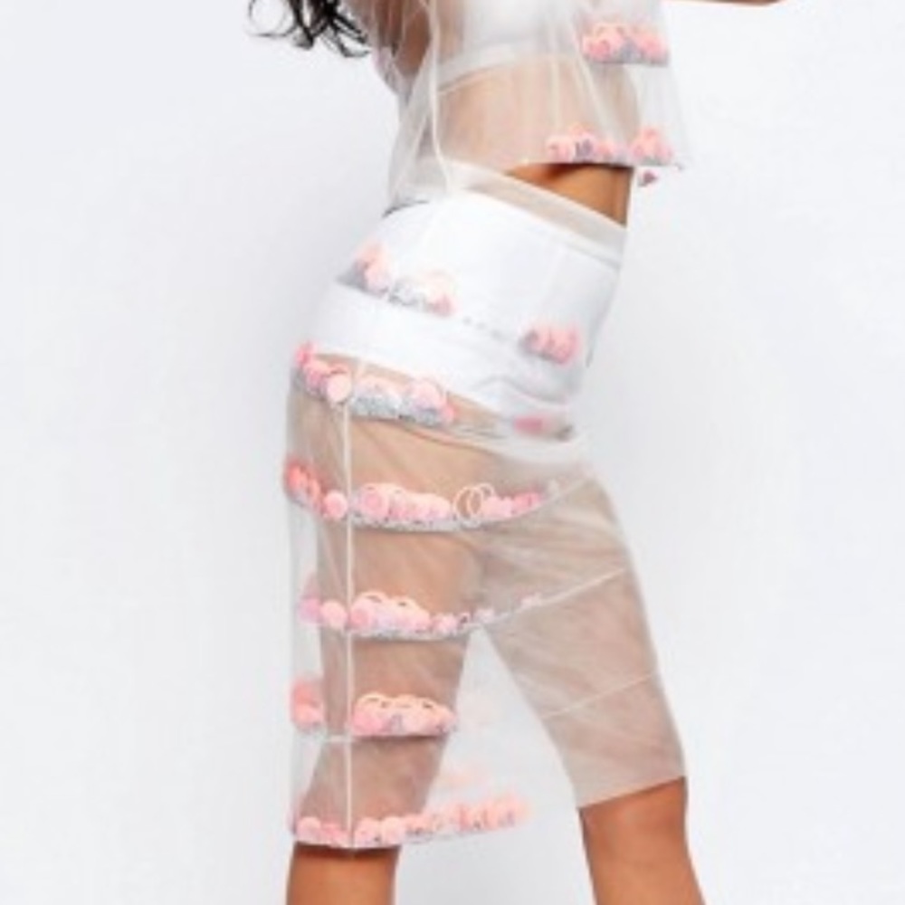 ASOS🎀 Mermaid Barbie Sheer Sequin midi skirt